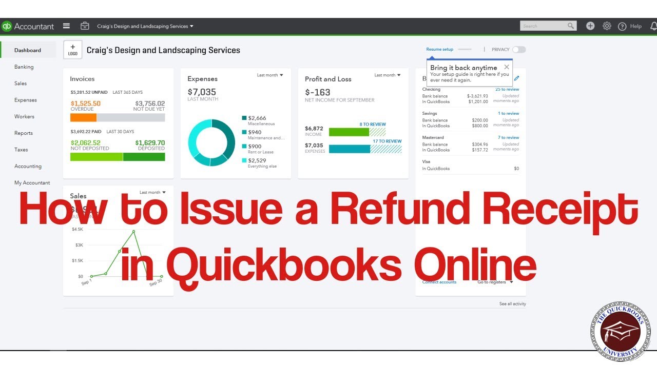 issue a refund on quickbooks for mac